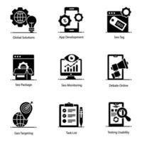 Seo and Freelancing Elements vector
