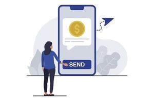 Send Money Mobile vector