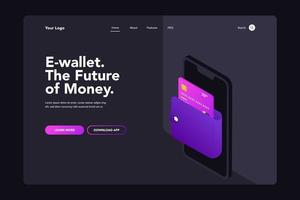 Wallet Landing Page vector