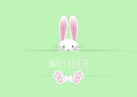 Cute Easter background with bunny vector