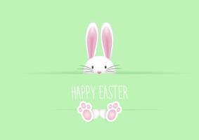 Cute Easter background with bunny vector