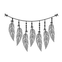 A garland of feathers vector