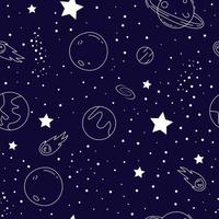 Seamless pattern with outer space view
