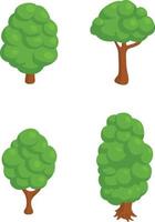 Isometric Tree Game Asset Cartoon vector