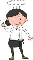 Female chef cartoon character cartoon vector