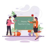 Happy Teacher's Day Concept vector