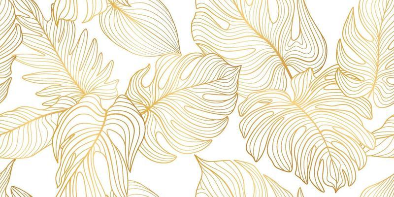 Floral seamless pattern with tropical leaves and flowers