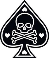 ace of spades with skull