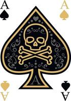 ace of spades with skull vector