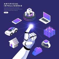 Isometric Artificial Intelligence vector