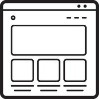 icono de línea para sitio web vector