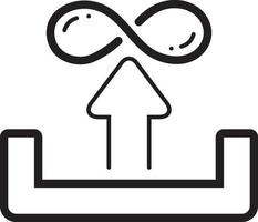 Line icon for unlimited storage vector
