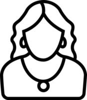 Line icon for woman vector