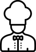 Line icon for chef vector