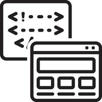 Line icon for backend vector