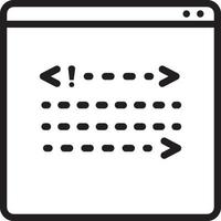 Line icon for backend vector