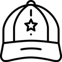 icono de línea para gorra vector