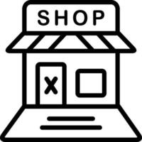 icono de línea para tienda vector