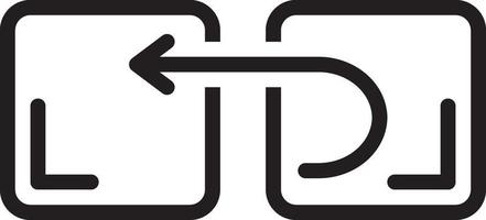 Line icon for return vector