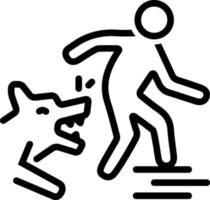 Line icon for dog vector