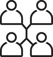Line icon for connection vector