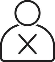 Line icon for bad vector