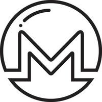 Line icon for monero vector