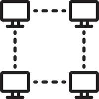 Line icon for peer to peer vector