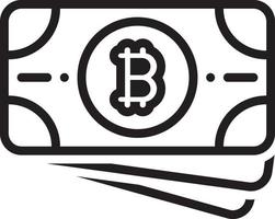 icono de línea para bitcoin vector