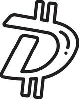 Line icon for digibyte vector