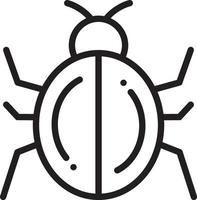 Line icon for bug vector