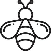 icono de línea para abeja vector