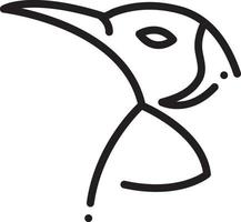 Line icon for penguin vector