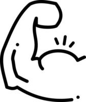 Line icon for strong vector