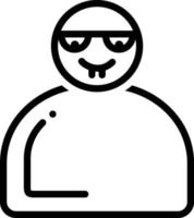 Line icon for nerd vector