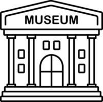 Line icon for museum vector