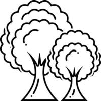 Line icon for trees vector