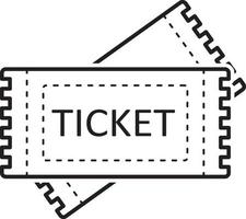 Line icon for tickets vector