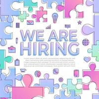 vector illustrations concept we are hiring