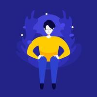 human relax illustrate vector