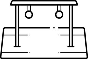 icono de línea para la barra de mono de media ronda vector