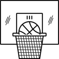 Line icon for basketball vector
