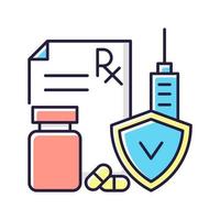 Medical insurance RGB color icon vector