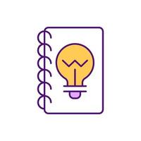 Idea journal icono de color rgb vector