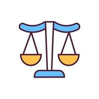 Justice RGB color icon vector