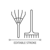 Rake linear icon vector