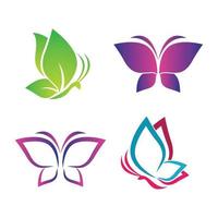 imágenes de logo de mariposa de belleza vector