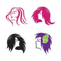 Beauty hair and salon logo vector