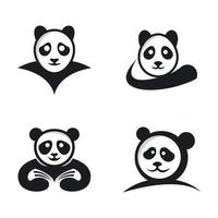 Panda logo images illustration vector