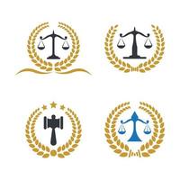 Law firm logo images illustration vector
